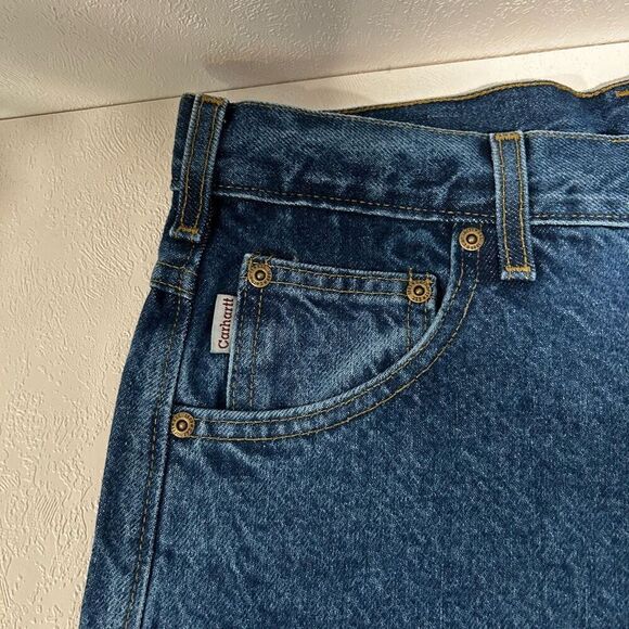 Vintage Carhartt Made in USA Relaxed Fit Jean Shorts NWT | 15oz Denim size 31 - Picture 13 of 13